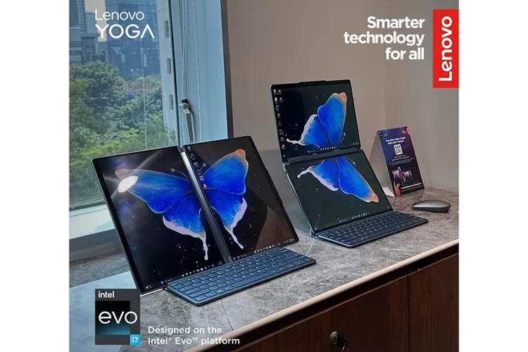 Laptop Lenovo Yoga Book 9i dengan Dua Layar (Instagram @/lenovo.id)