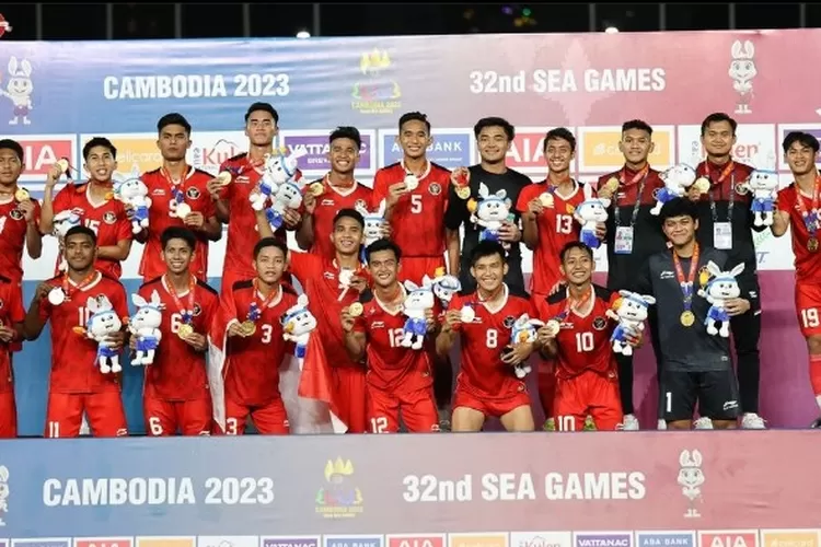 Skuad juara sepakbola Timnas Indonesia SEA GAMES 2023 (PSSI)