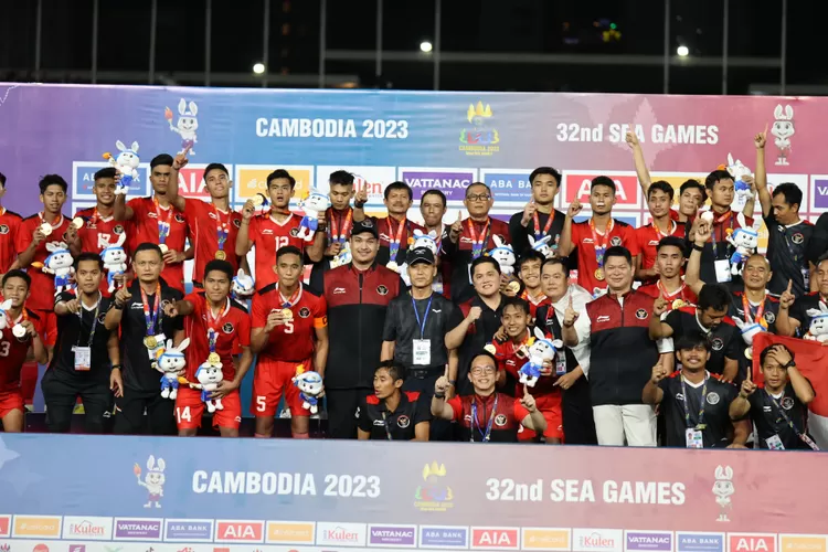 Warganet pertanyakan perlakuan untuk atlet lain yang dapat emas di Sea Games 2023 (Instagram/PSSI)