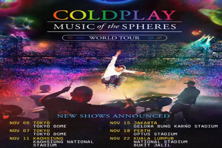 Poster konser Coldplay (Twitter @coldplay)