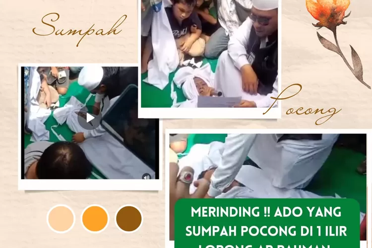 Sumpah pocong wong Palembang karena tak terima dituduh melakukan tindakan asusila,Kamis (18/5/2023)  (kolase foto instagram @plglipp dan @palembangkulukilir)