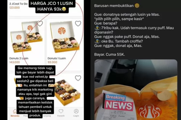 Arti upselling yang viral gegara curhatan netizen soal trik licik karyawan JCO (Twitter)