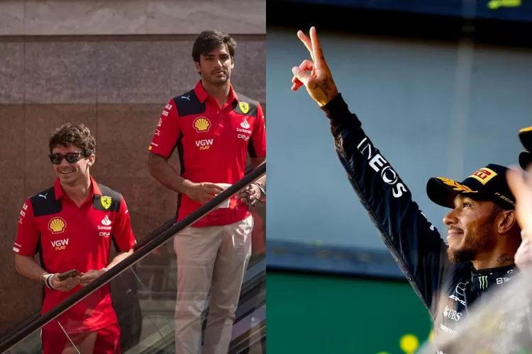 Potret Charles Leclerc (kiri), Carlos Sainz (tengah), dan Lewis Hamilton (kanan) di Formula 1 (Instagram @scuderiaferrari @mercedesamgf1)