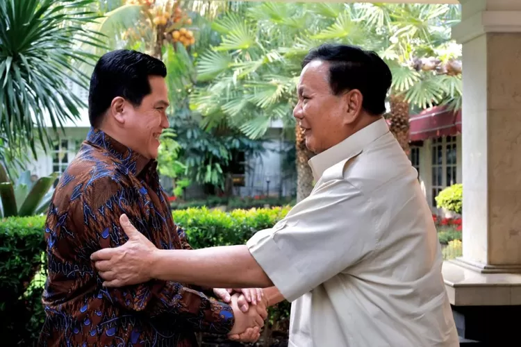 Momen pertemuan Prabowo dan Erick Thohir (Kemhan)