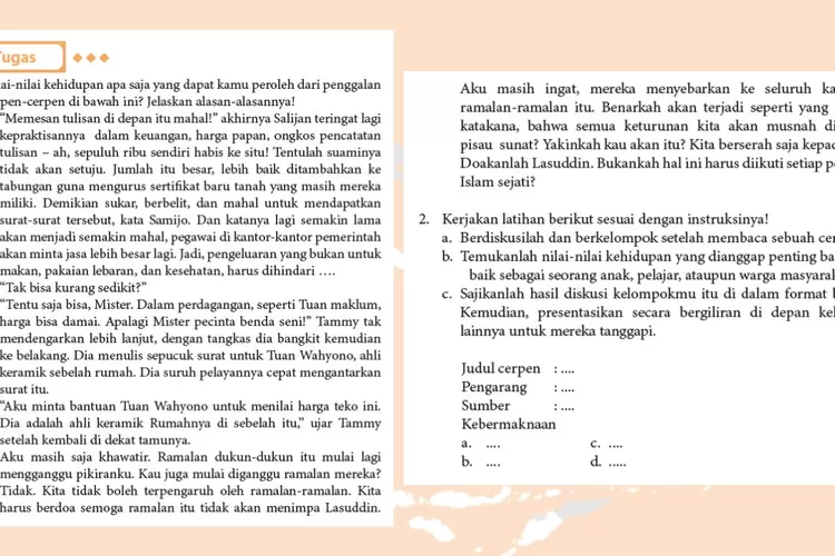 Tugas Bahasa Indonesia kelas 11 halaman 117 Kurikulum 2013