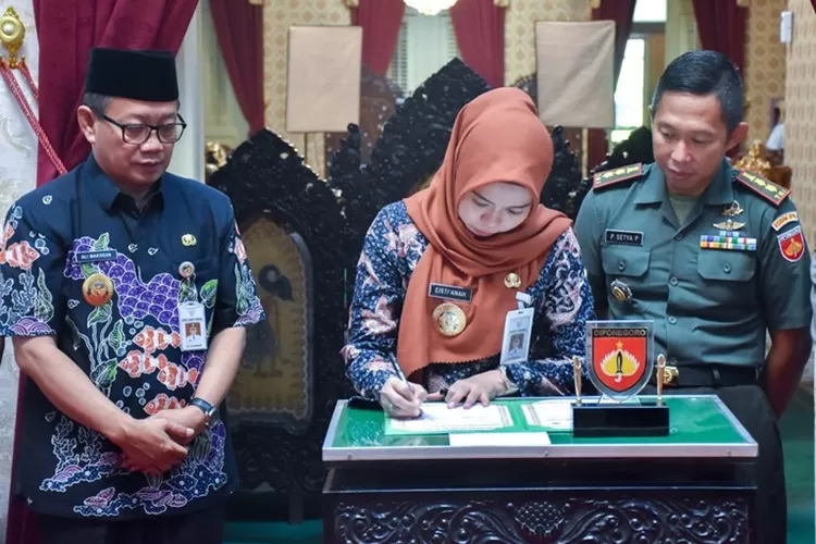 Bupati Demak tandatangani naskah TMMD 2023 (ivo)