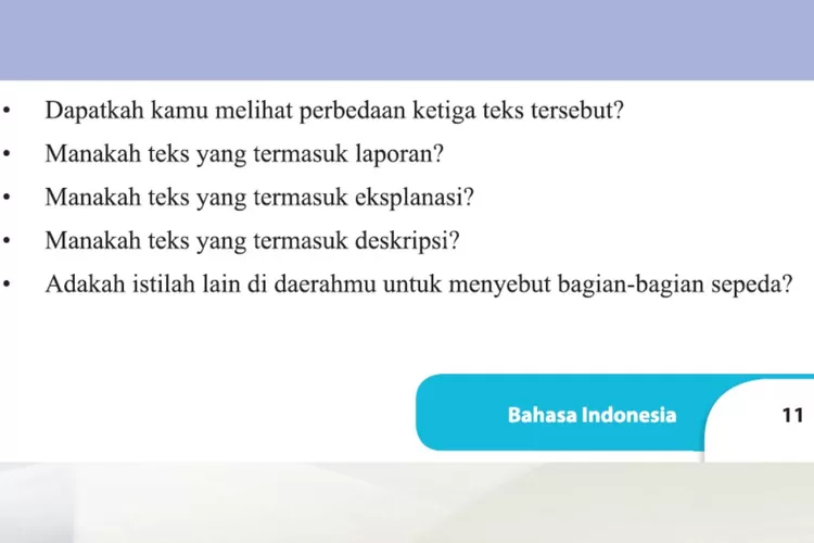 Bahasa Indonesia kelas 9 halaman 11 Kurikulum 2013