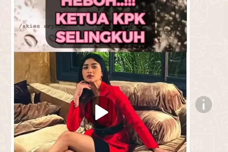 Benarkah, Ketua KPK selingkuh dengan wanita yang sebelumnya sempat dekat  dengan Rocky Gerung. (tangkapan layar Tiktok @lambe.turah)