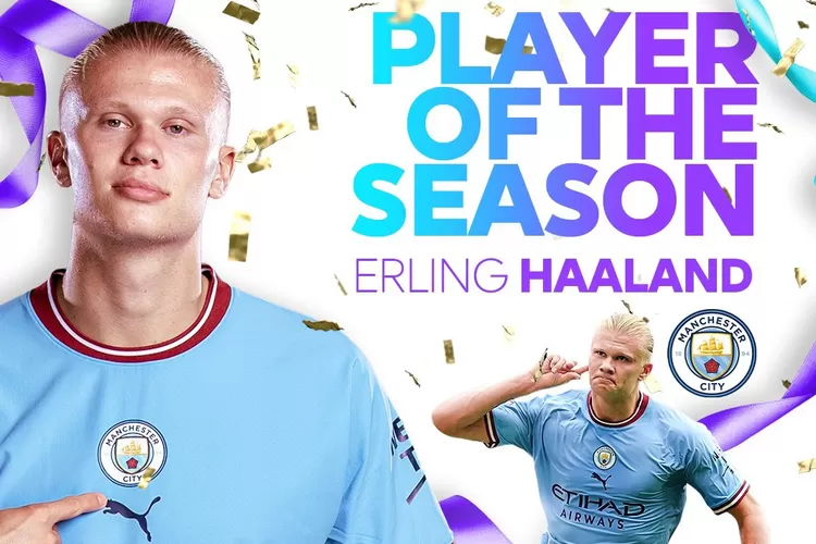 Erling Haaland menjadi pemain terbaik Premier League 2023 (Twitter @FaktaSepakBola)