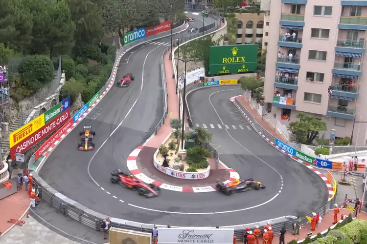 GP Monaco musim 2022, sirkuit yang menyebabkan pembalap menabrak Pelabuhan Monaco (YouTube Formula 1)