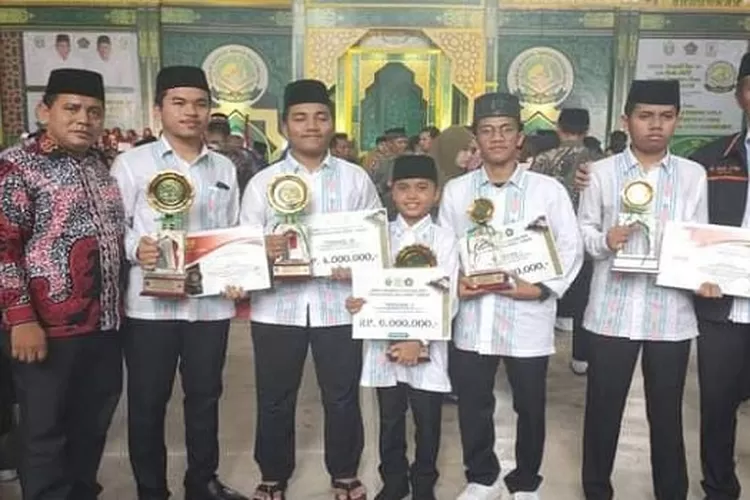 Kafilah Labuhanbatu berhasil meraih 2 katagori terbaik 1 pada STQH XVIII Sumut  (Realitasonline.id/RS)