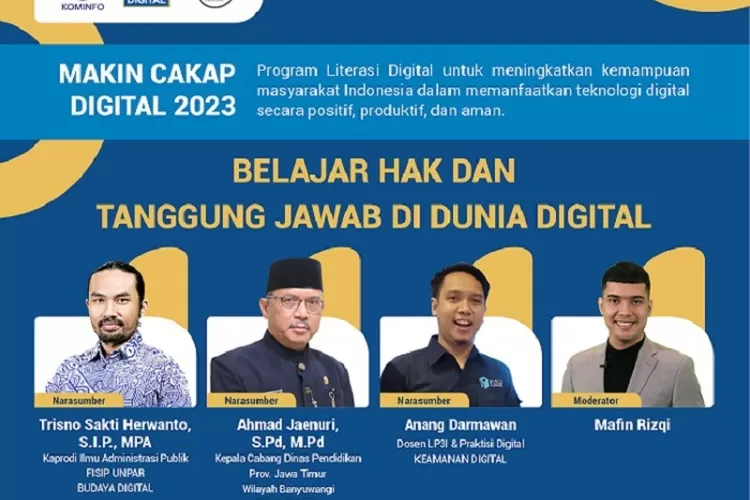 Diskusi virtual bertama &ldquo;Belajar Hak dan Tanggung Jawab di Dunia Digital&rdquo; yang diselenggarakan Kemenkominfo bekerja sama dengan Siberkreasi Indonesia. (istimewa )