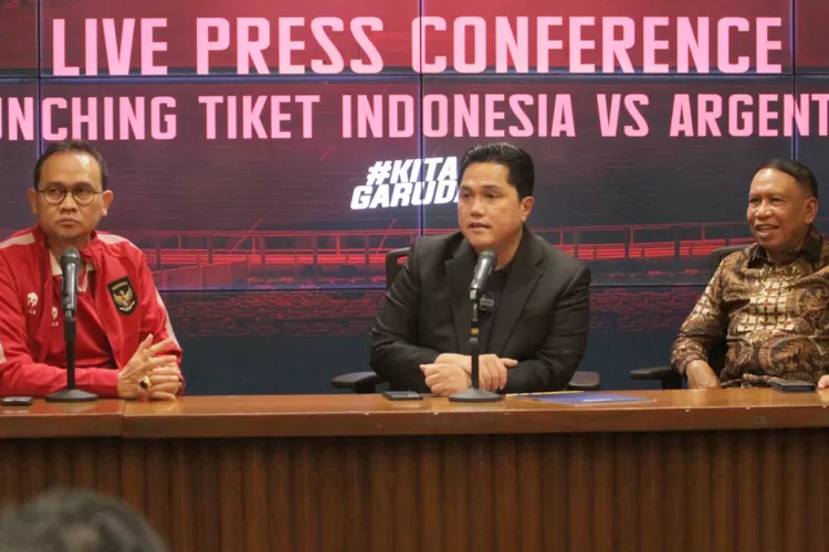 Erick Thohir Live Press Conference Tiket Indonesia VS Argentina   (Website PSSI)