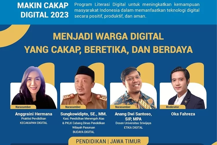 Diskusi virtual, diselenggarakan Kementerian Komunikasi dan Informatika (Kemenkominfo) bekerja sama dengan Siberkreasi Indonesia.