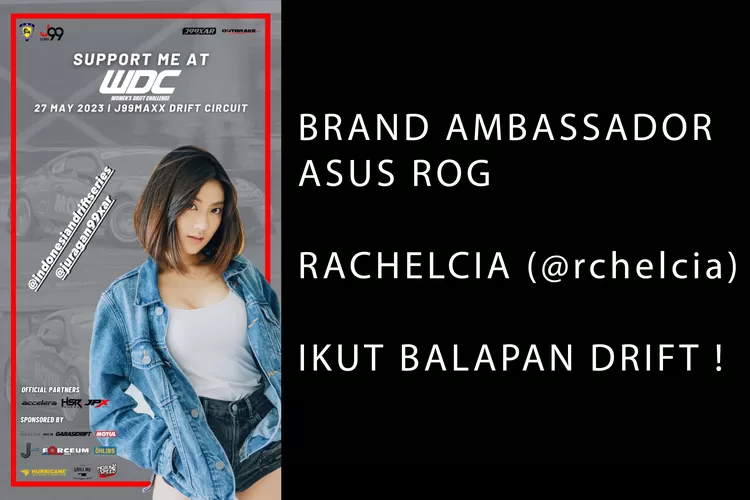 Rachel Florencia, Brand Ambassador ASUS ROG ikut balap drift di IDS 2023 (instagram story @rchelcia )