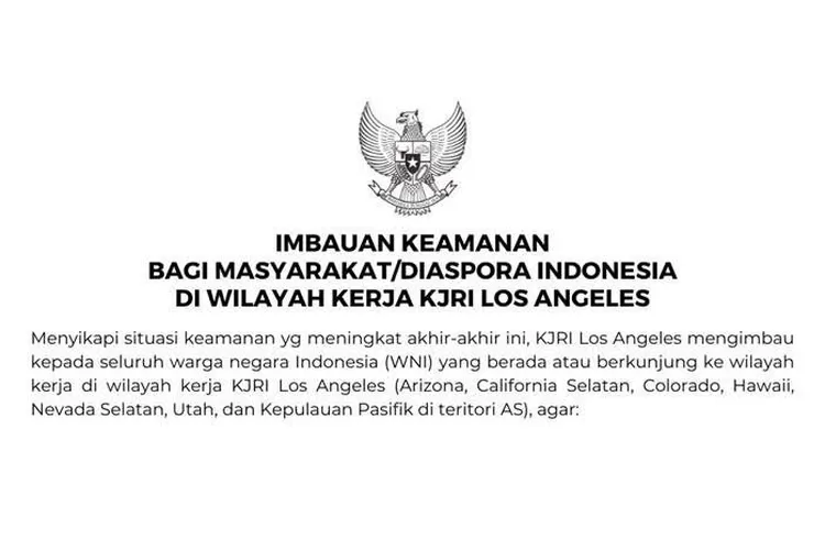 KJRI Los Angeles Beri Imbauan Kepada WNI di Amerika Serikat (Indonesian Consulate in LA)