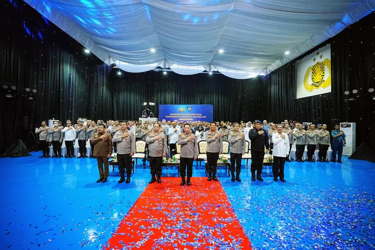 Kapolri Jenderal Pol Listyo Sigit hadiri Rakernis Divisi Hubinter Polri di Serpong Tangerang, Banten (istimewa )