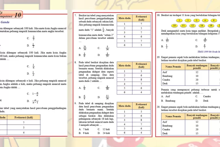 Uji Kompetensi Matematika kelas 8 Semester 2 halaman 302-308 Kurikulum 2013