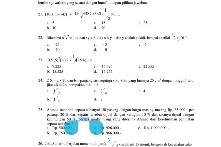 Bocoran Soal Tes Bakat Skolastik Lpdp 2023 Kemampuan Kuantitatif Part 2 Ada Kunci Jawabannya 2920