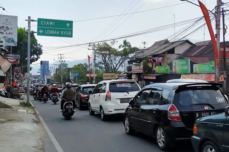 Kendaraan pada jalur Puncak Bogor (okezone)