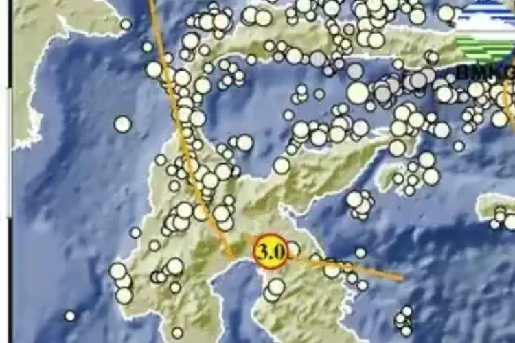Gempa bumi terjadi di zona Megathrus Sulsel (Info BMKG)