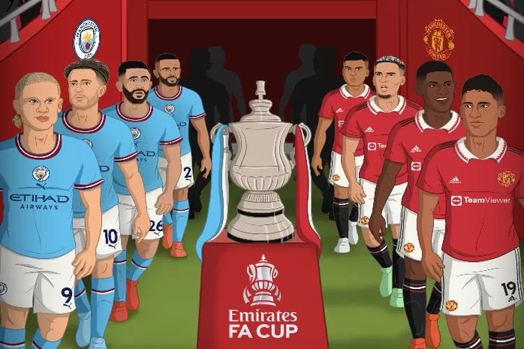 Prediksi Skor Final FA Cup Manchester City vs Manchester United    (twitter EmiratesFACup/chrcordeiro)