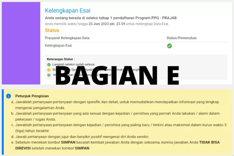 Bagian E, Berikut Ini Merupakan Contoh Jawaban Esai PPG Prajabatan Yang ...