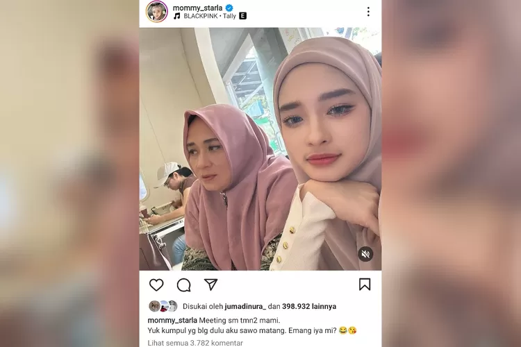 Tangkapan layar unggahan Instagram Inara Rusli (Sumber: Ig @mommy_starla)