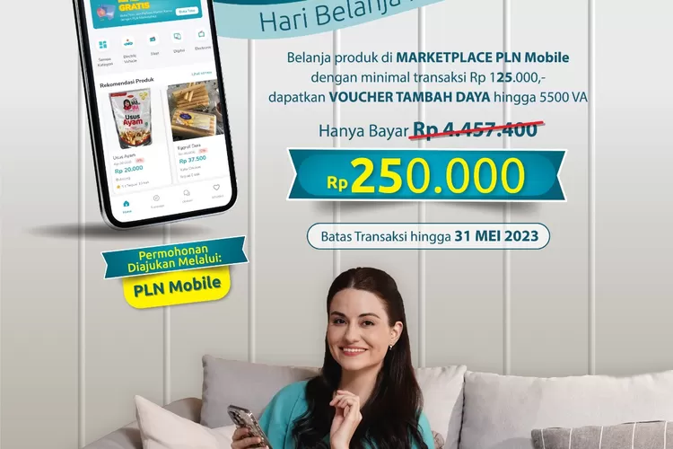 Promo Tambah Daya Harbelnas Berakhir, 28 Ribu Pelanggan Transaksi di Marketplace PLN Mobile (Humas PLN )