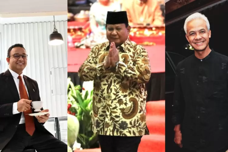 Bakal Calon Presiden 2024 Ganjar, Prabowo, dan Anies