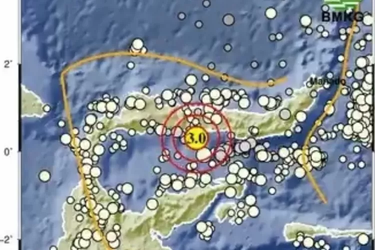 Boalemo Gorontalo Diguncang Gempa Berkekuatan 3,0 Skala Richter Hari Ini (BMKG )