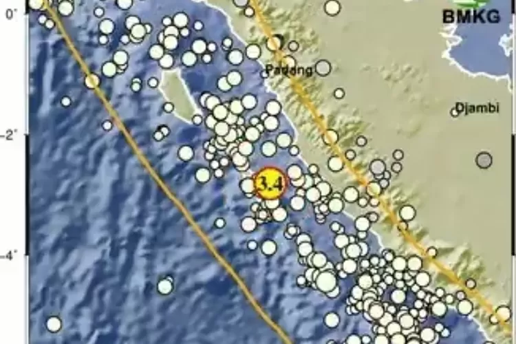 Gempa Mukomuko Bengkulu Hari Ini Kedalaman 26 Kilometer, Zona Megathurst  (BMKG )