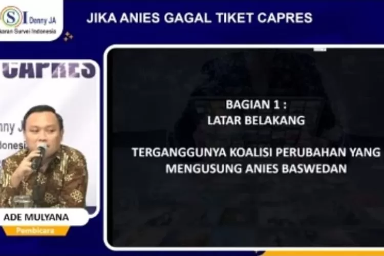 LSI Denny JA merilis hasil survei mereka 'Jika Anies Gagal Tiket Capres'