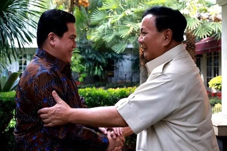 Erick Thohir saat bersama Prabowo Subianto