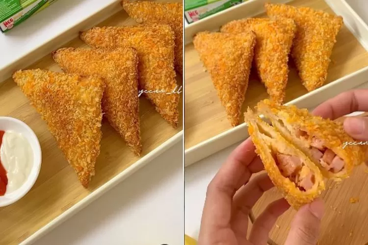 Resep Mudah Buat Roti Goreng Isi Sosis dan Keju, Cocok Buat Menu Sarapan dan bekal Anak Kos (instagram.com/@yeeun_dl)