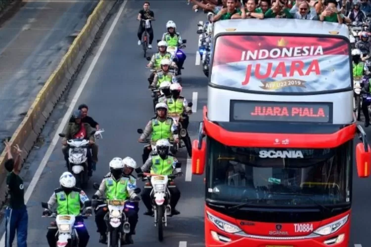 Konvoi Timnas di Jakarta (Ist)