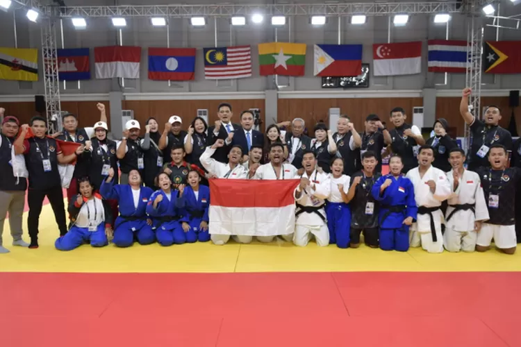 Hasil ini menunjukkan tim judo melebihi target awal yang sebelumnya ditarget 8 emas (dok kemenpora.go.id)