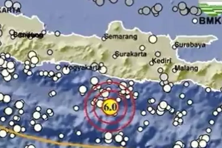 Gempa Magnitudo 6,0, Jogja Solo Terasa Kencang Banget, Getaran Sampai Semarang dan Pati (Twitter @infoBMKG)