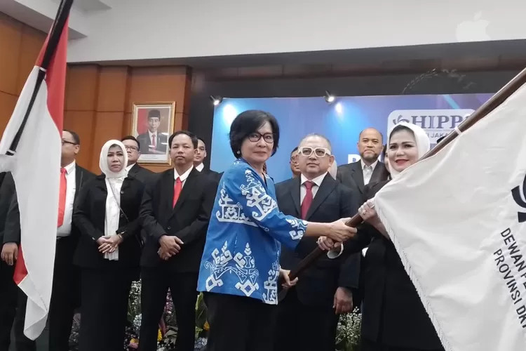 DPD HPPI DKI Jakarta yang dipimpin Ketua Umum Uchy Suhardiman dilantik  Ketua Umum  DPP HIPPI Suryani  SF Motik di Gedung Nusantara V MPR, Senayan, Jakarta, Kamis (8/6/2023).