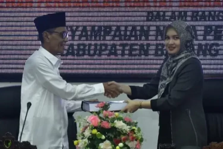 Anita Yasmin Pimpinan Rapat Paripurna Penyampaian Nota Pengantar LKPD Kabupaten Batang Hari TA 2022 (Dok. Annuza An)