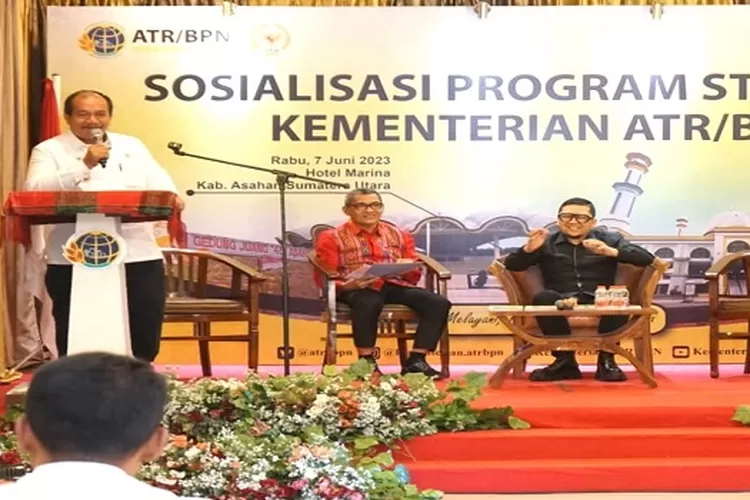 Wakil Bupati Asahan saat menyampaikan pidatonya pada kegiatan sosialisasi&nbsp; (Realitasonline.id/HS)