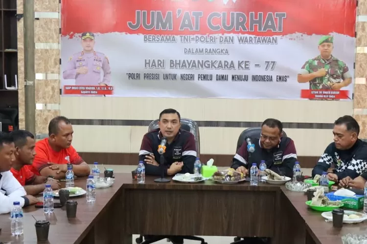 Kapolres Abdya ajak warga wujudkan Pemilu 2024 dama dan bermartabat. (Realitasonline.id/Zal)