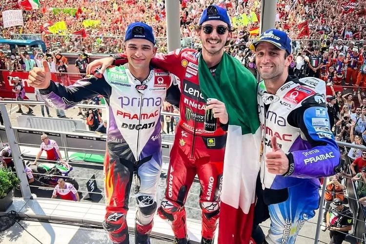 Podium MotoGP Italia di Surkuit Mugello (Instagram @motogp)