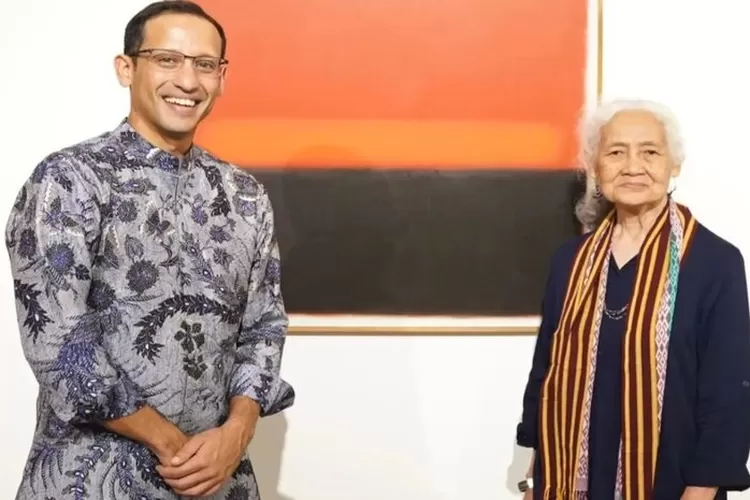 Pertemuan Nadiem Makarim dan Ibu Nunung Seniman Senior (Instagram @nunung.ws)