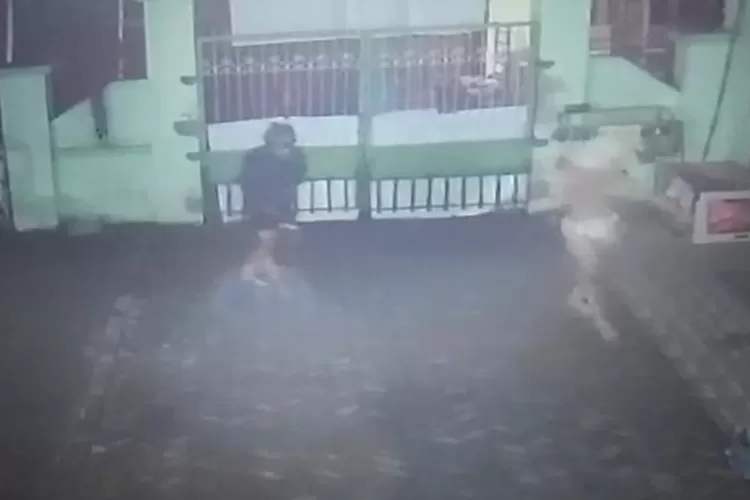 Aksi pelaku pencurian di SD Tambakrejo 01 Semarang hanya memakai celana dalam.  (CCTV SD Tambakrejo)