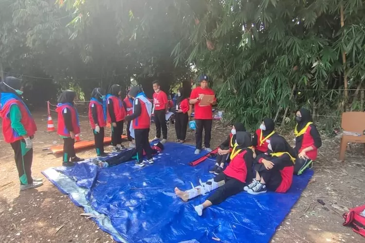 Latihan Gabungan PMR 2022 di Kecamatan Cilodong 