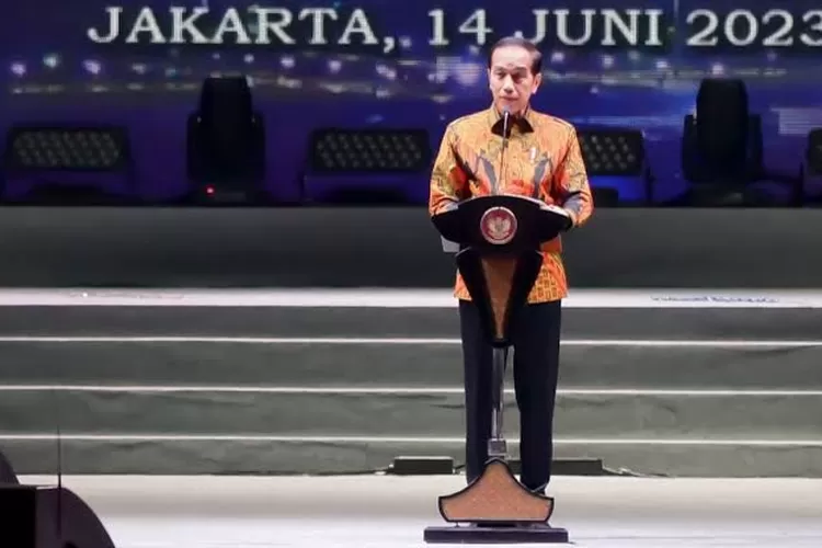 Presiden Jokowi membuka Jakarta Fair 2023, Rabu (14/6/2023).