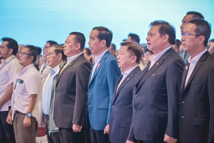 Presiden RI Joko Widodo meluncurkan Rancangan Akhir Rencana Pembangunan Jangka Panjang Nasional (RPJPN) 2025-2045 yang disusun Kementerian PPN/Bappenas untuk mewujudkan Visi Indonesia Emas 2045. (Humas Bappenas )