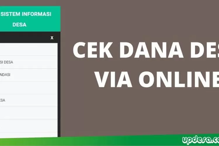 Aplikasi cek dana desa secara online 