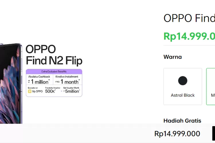 Spesifikasi Dan Harga Oppo Find N2 Flip (oppo.com)
